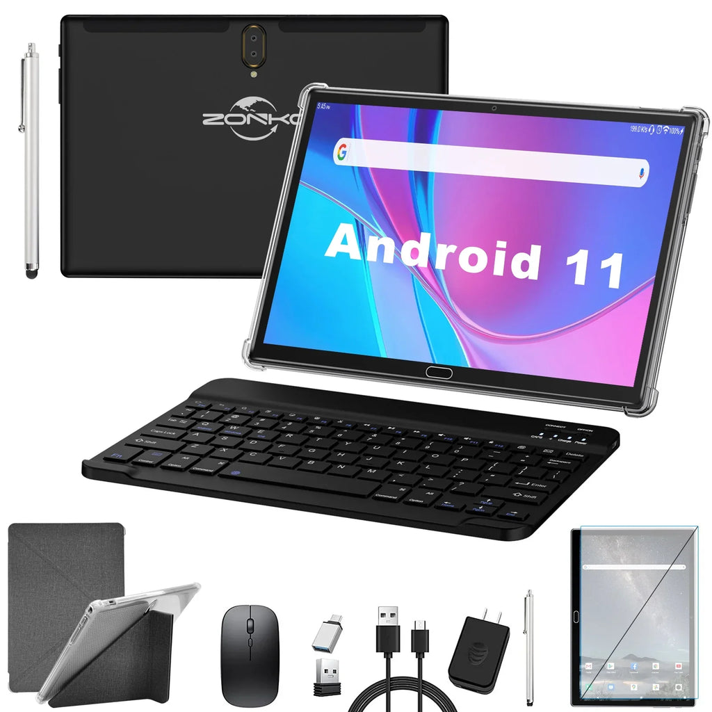 Keyboard,4GB with 2 Tablet, 1 inch Tablet Camera,Wi-Fi 4G Storage,Octa-Core Tablet Android 11 Day Phone Tablet,Tablet Tablet, Gift Android 13MP Tablet, Processor,Dual Tablet,Mother's 10 in RAM+64GB