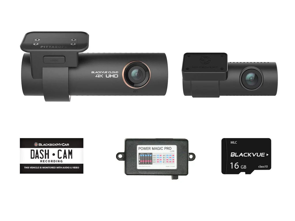 Dashcam Hardwire 2-Channel with DR900S-2CH Magic Card Pro 16GB Power | Kit Blackvue | SD 4K