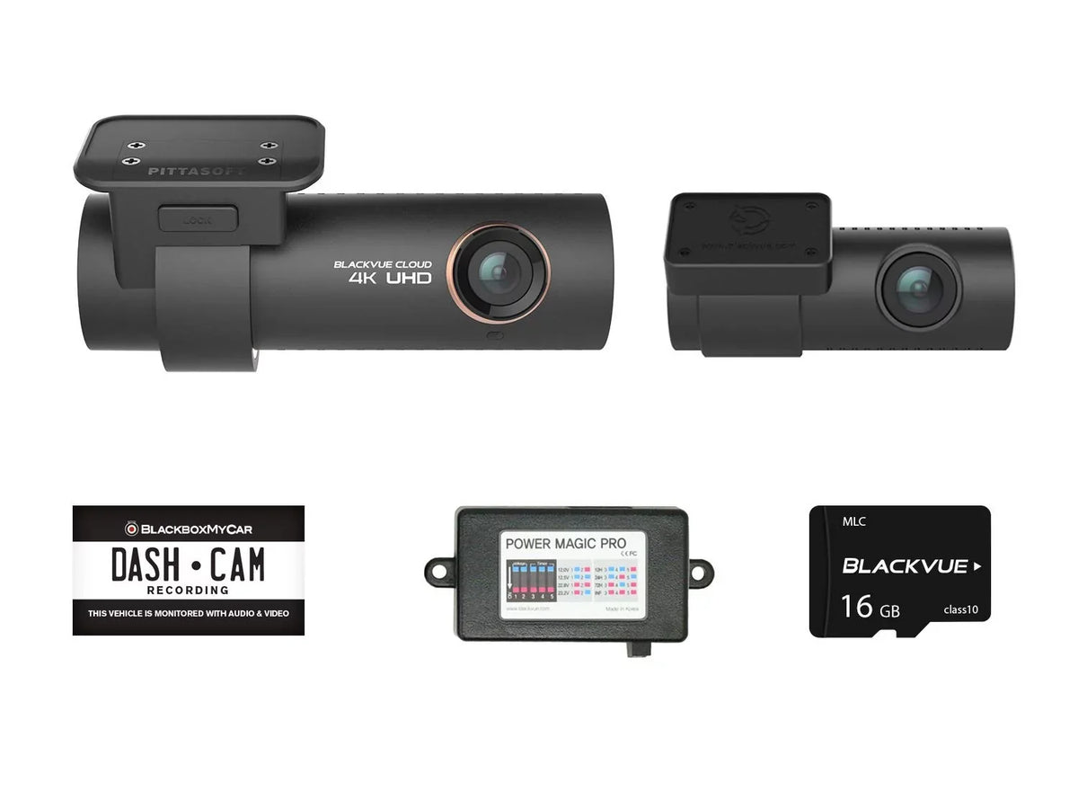 Dashcam Hardwire 2-Channel with DR900S-2CH Magic Card Pro 16GB Power | Kit Blackvue | SD 4K