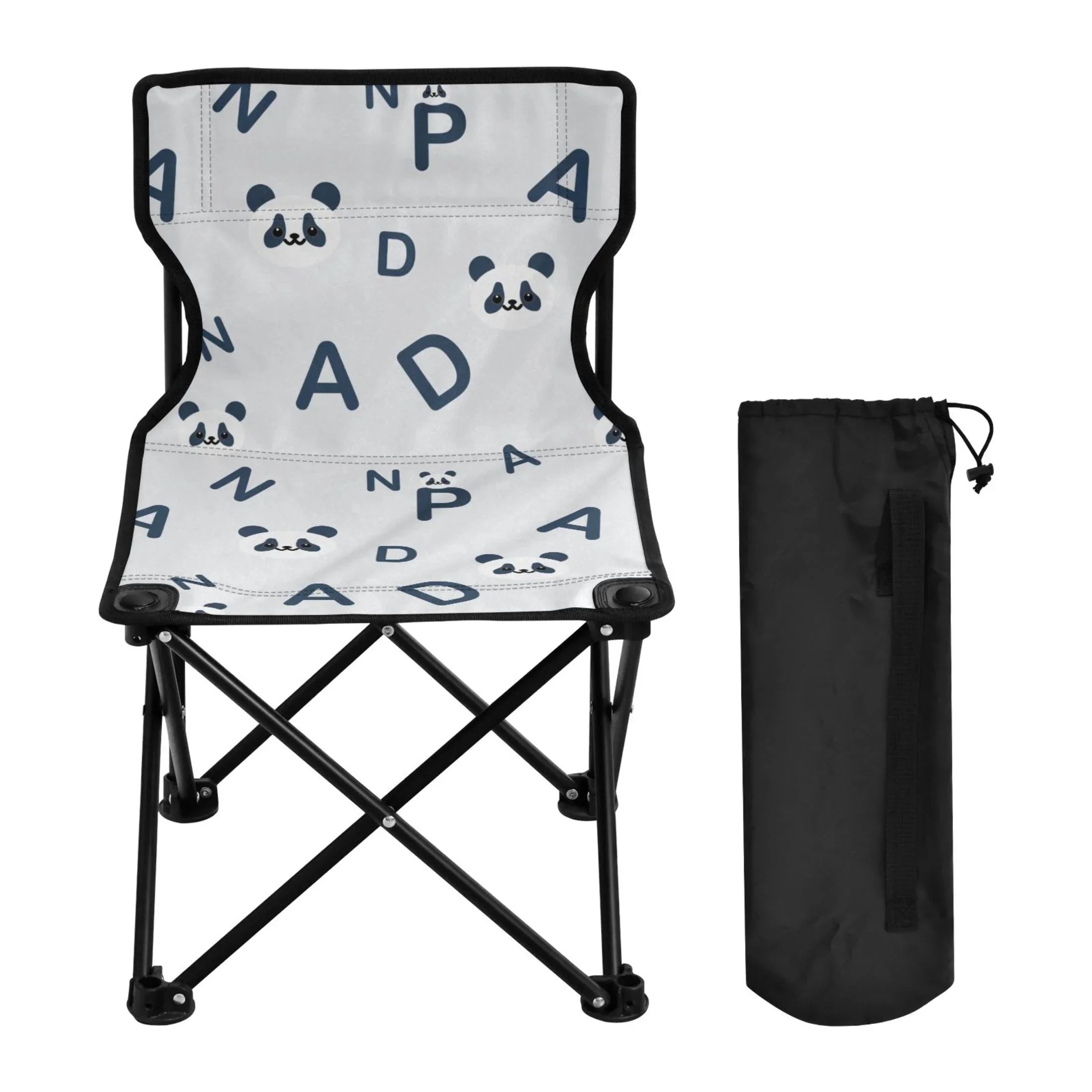 Kids Chair Small Chair Alphabet Folding Bag Camping for Portable and Chair Fishing Pandas Chair with Lawn Outdoor Beach Carry Cartoon