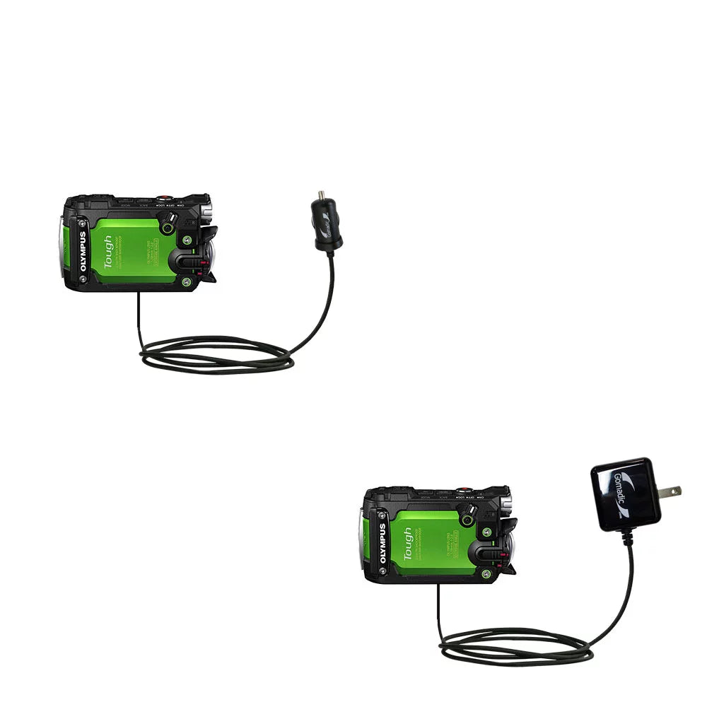 '- Wall Kit with for and DC Essential Wall Charger the both Gomadic TipExcha suitable TG-Tracker AC Includes Tough Olympus Car Charging Options Car and