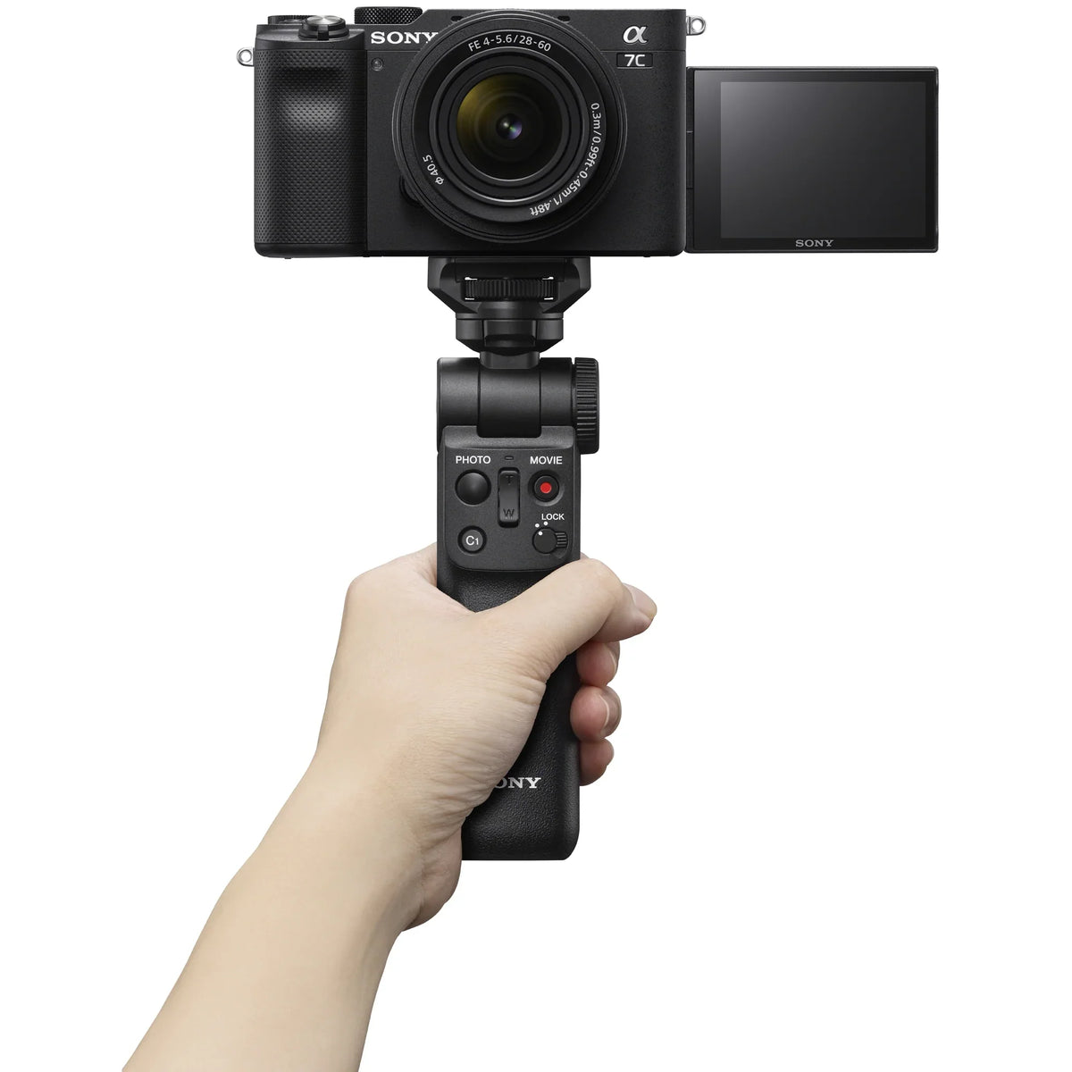 28-60mm Bag F4-5.6 2x Accessories Deco & w. Body ILCE7CL/B + Wireless Mirrorless Full Vlogger GP-VPT2BT + Bundle Black + Remote Camera Gear a7C Grip ACCVC1: Battery Kit Sony Lens Shooting Frame with