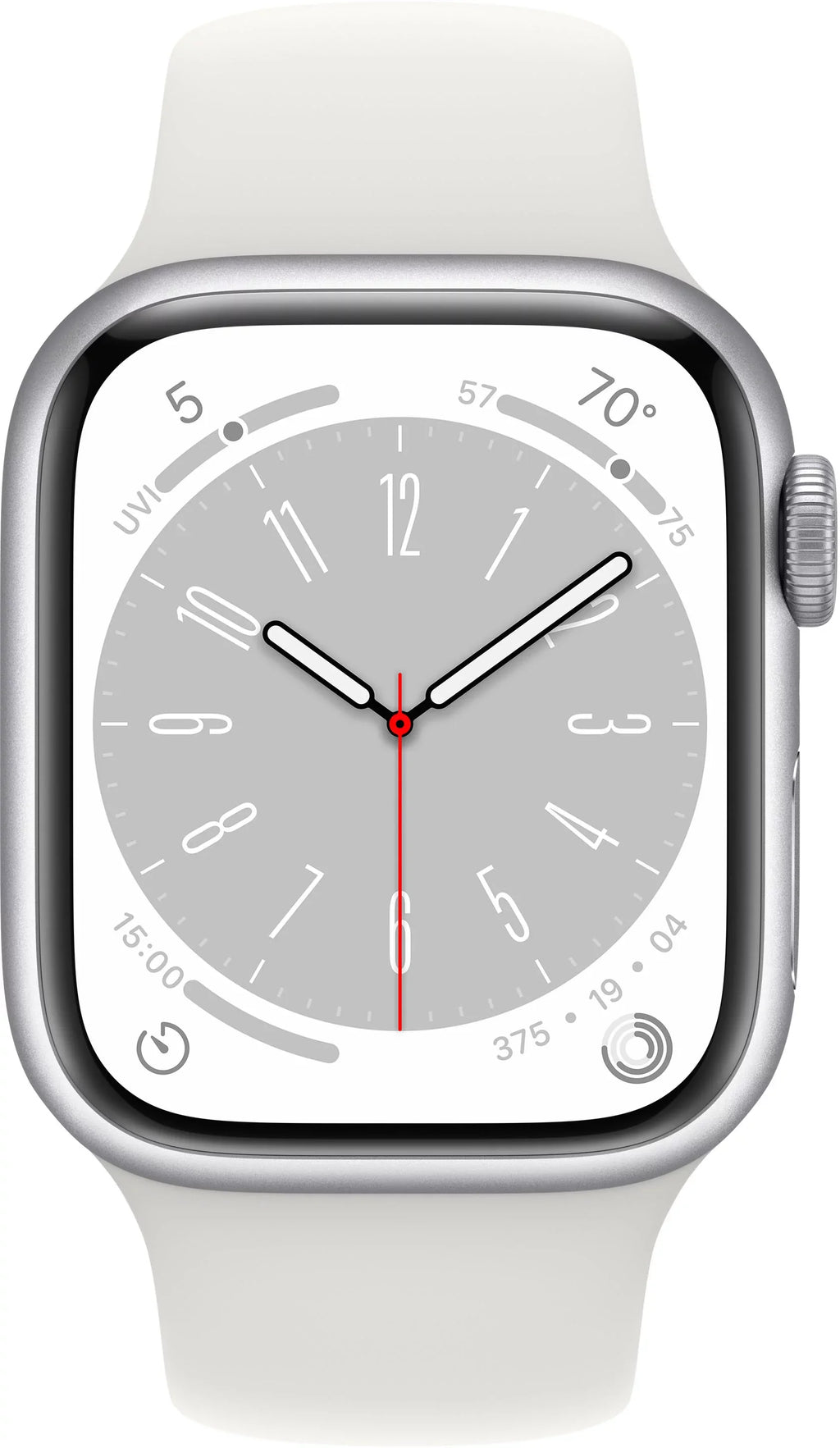 Restored - Band 41mm Gen (Refurbished) White Apple MP6M3LL/A Series 8 Watch Aluminum 8 Sport Silver