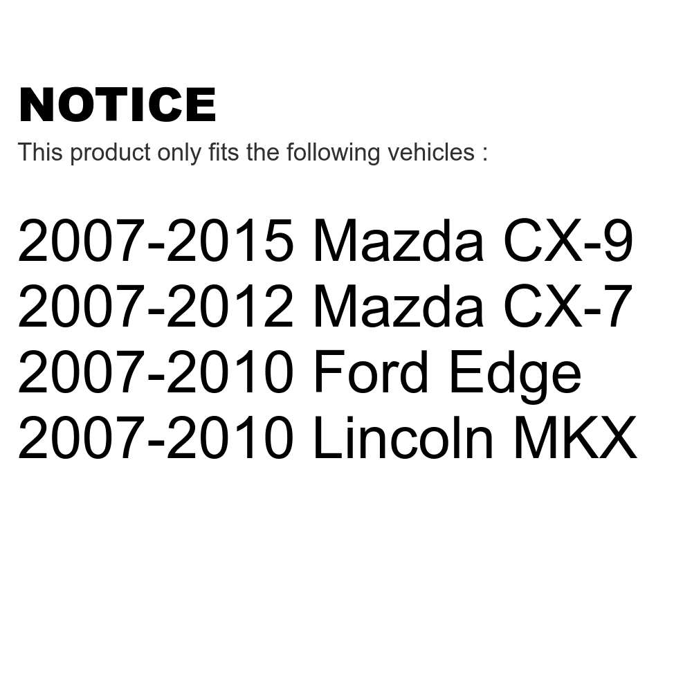 Mazda KSM-100095 Pads CX-9 Edge MKX Front Kit Rear Lincoln Semi-Metallic For Ford CX-7 Brake