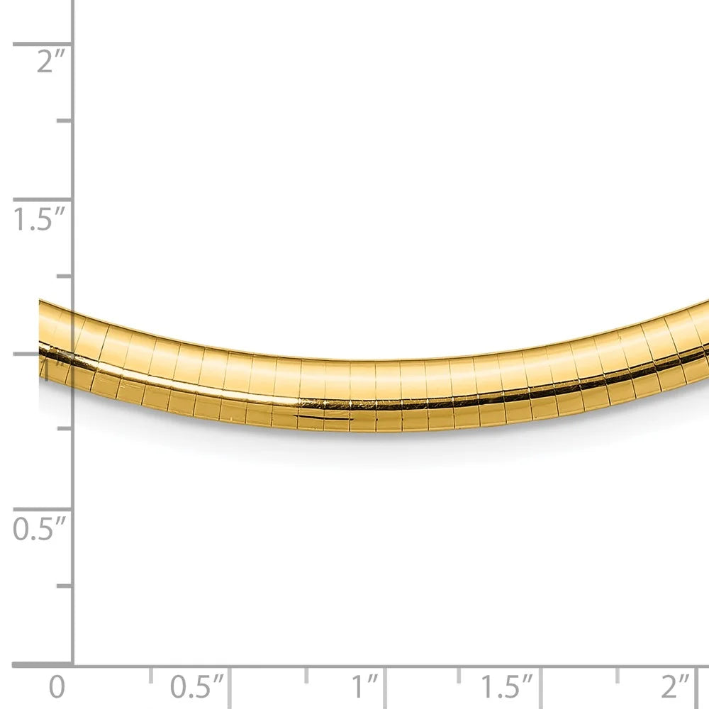 Lightweight 6mm 14k Necklace Omega QODL6-18