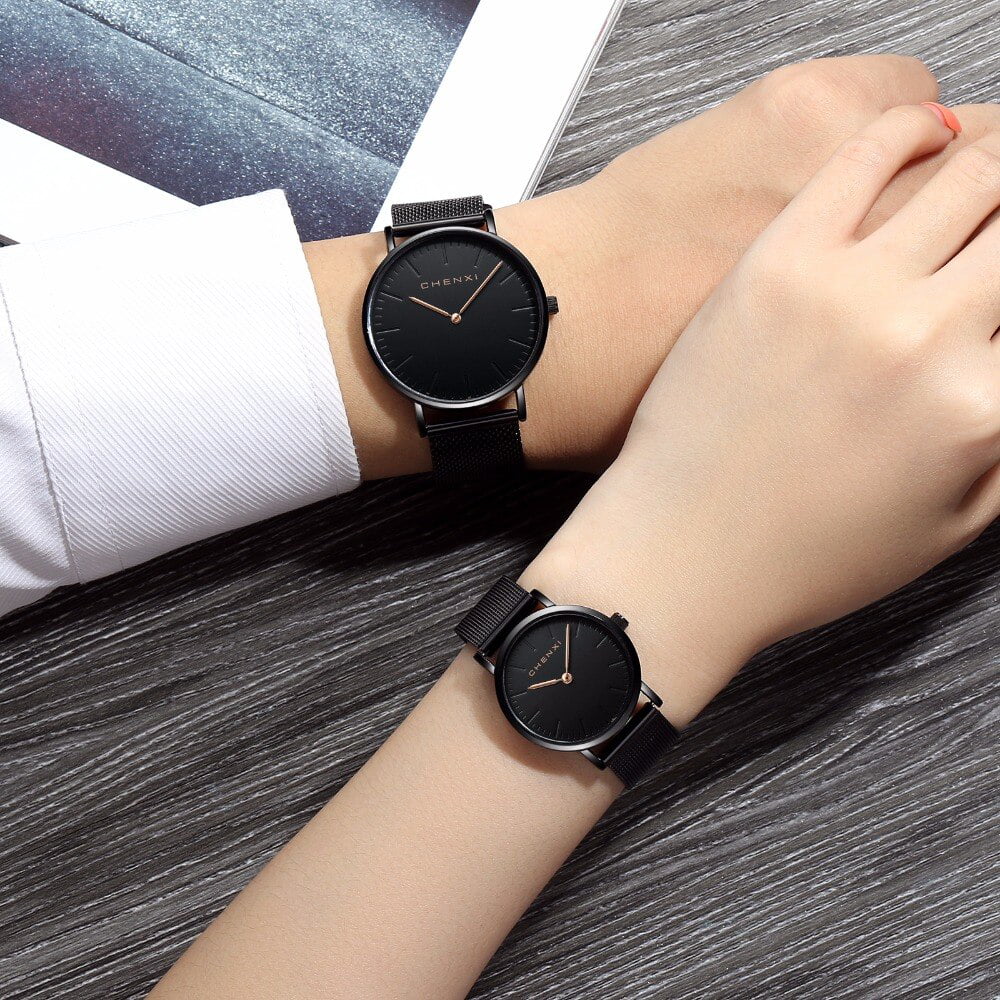 Top Lover Woman Dress Luxury Brand thin Rose Elegant Waterproof Men Watches Watch Ladies Quartz CHENXI Watch Fashion Ultra gold