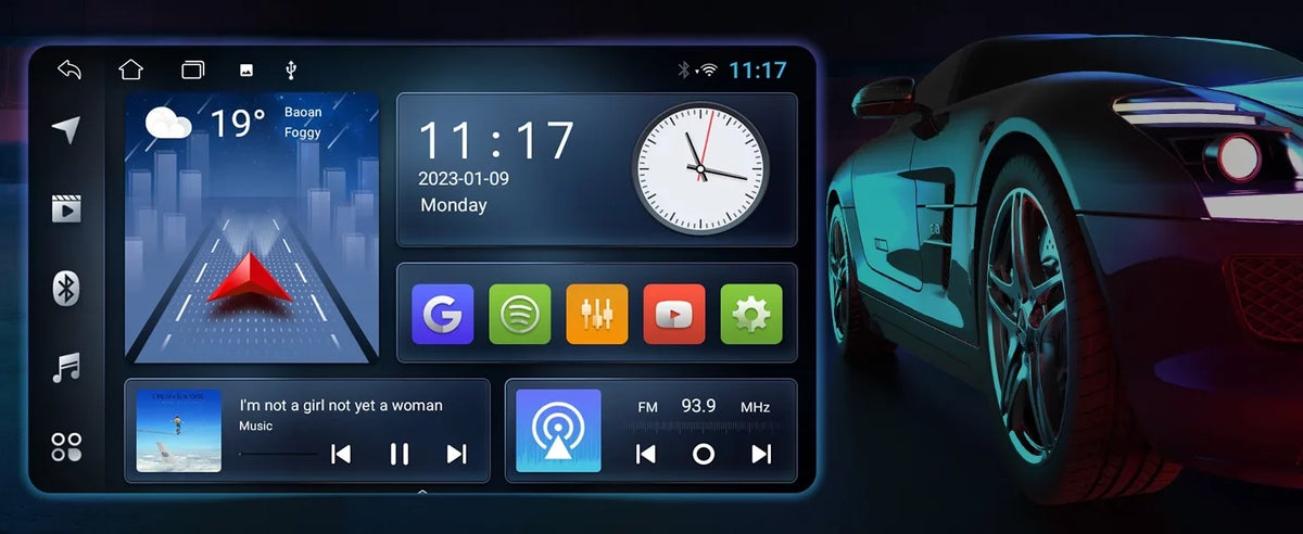 Radio & Touchscreen Android FM Aumume Double 10.1 IPS 2+32G Android BT 10 Stereo Backup Car for Camera Auto Navi Carplay Din Support GPS Car inches Chevrolet/GMC/Buick with Screen
