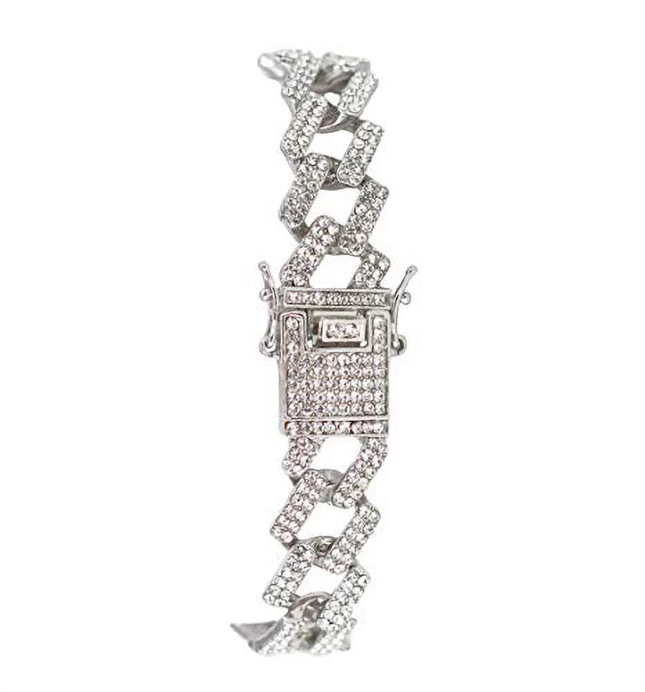 Iced Single or Iced Out Color Collection Raymond Blast Combo (ST10327CO-ZZ Colourful SLV) Out with Sets Blinged Watch on Out Flame Bracelets Rainbow Set. Charles Mens