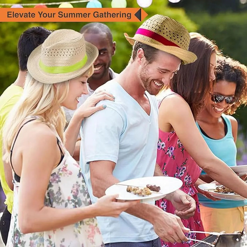 '- 12 Band With - Wear Fedora Pieces Party