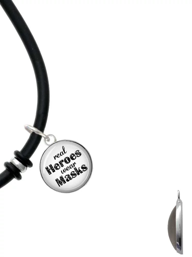 Heroes Masks Delight Dome Charm Silvertone Enamel Red Wear Firefighter Rubber Bracelet Jewelry Real Helmet Black