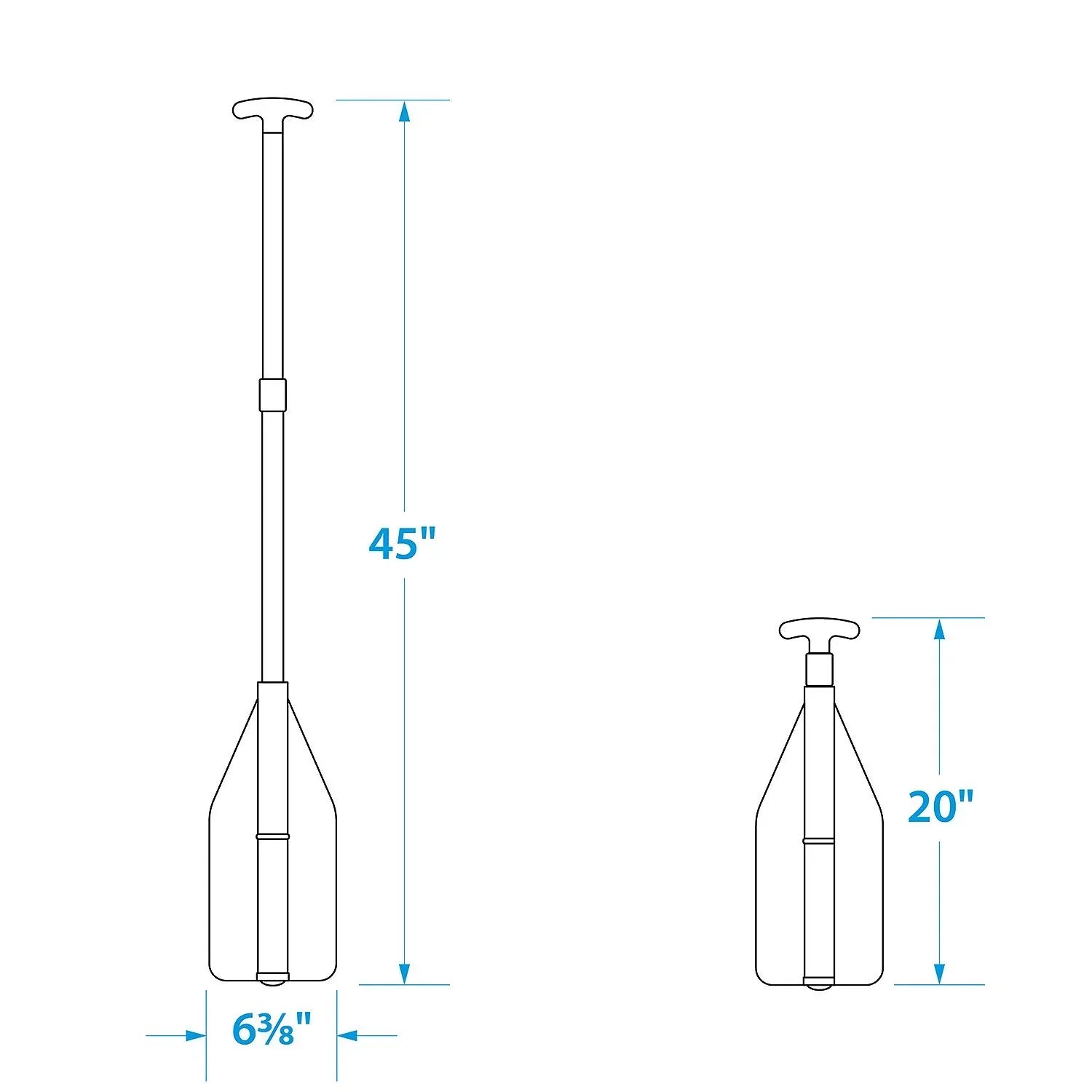 Paddle 71100 Seachoice Telescoping to 45" Orange 25"