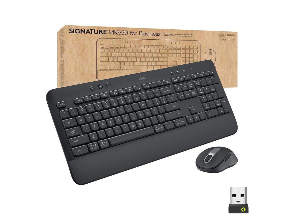 MK650 Logi Signature - Certified, for Graphite Globally Bluetooth, and Logitech Mouse Keyboard, Bolt, Combo Windows/Mac/Chrome/Linux Business, SmartWheel, Wireless