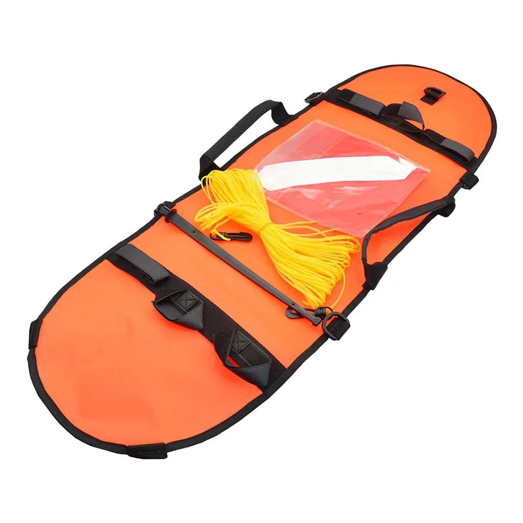Buoy Inflator Diver D-, Oral Visible 20m High , Spearfishing, Scuba Diving Flag, Safety Freediving Float with Snorkeling,