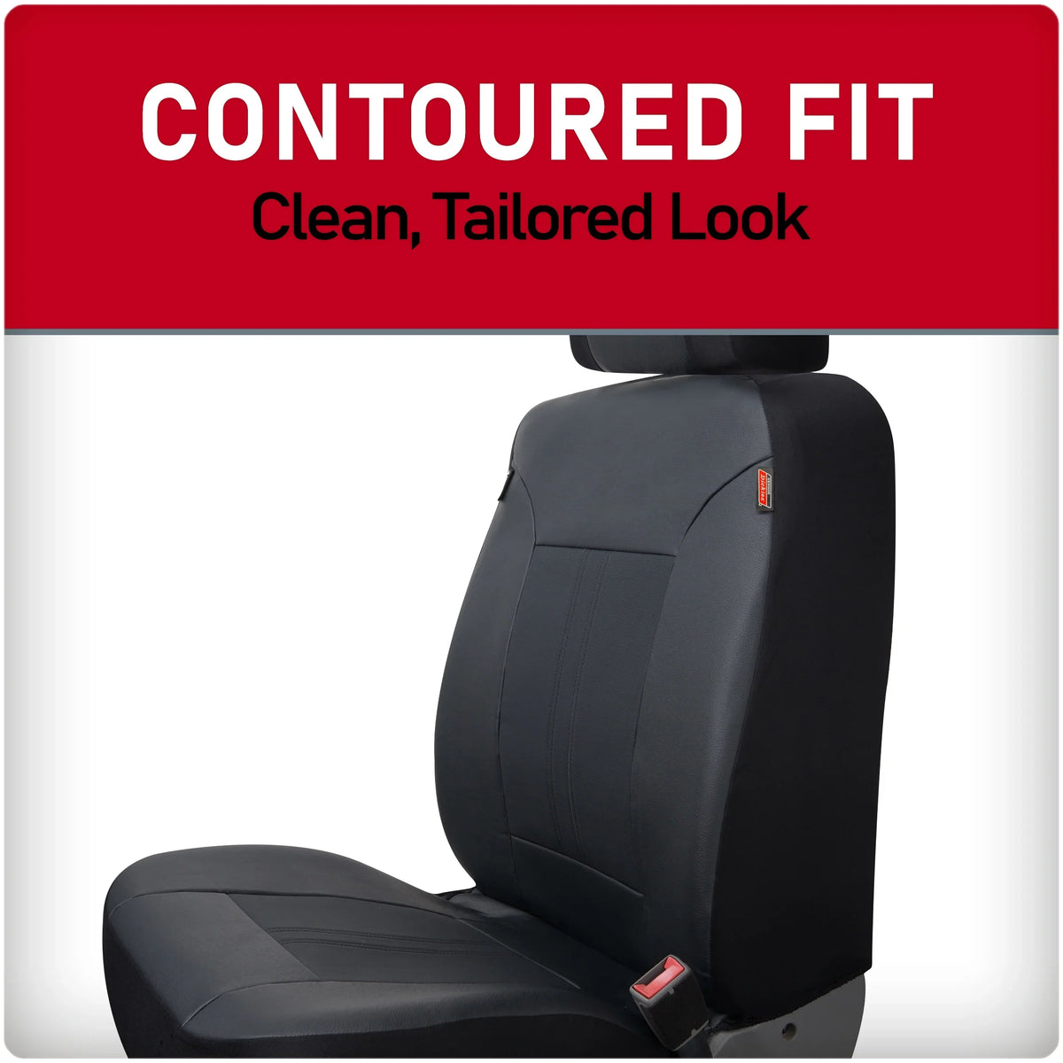 Vegan 43645WDI Petersen Black Genuine Seat 3-Piece Leather Dickies Car Covers,