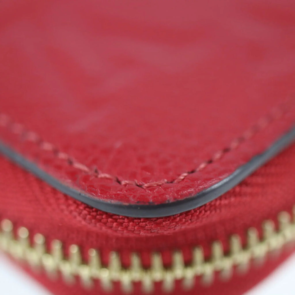 Pre-Owned Monogram VUITTON Zippy Zip Louis Long Implant Round LOUIS (Good) Cerise M60737 Zipper Wallet Vuitton Around
