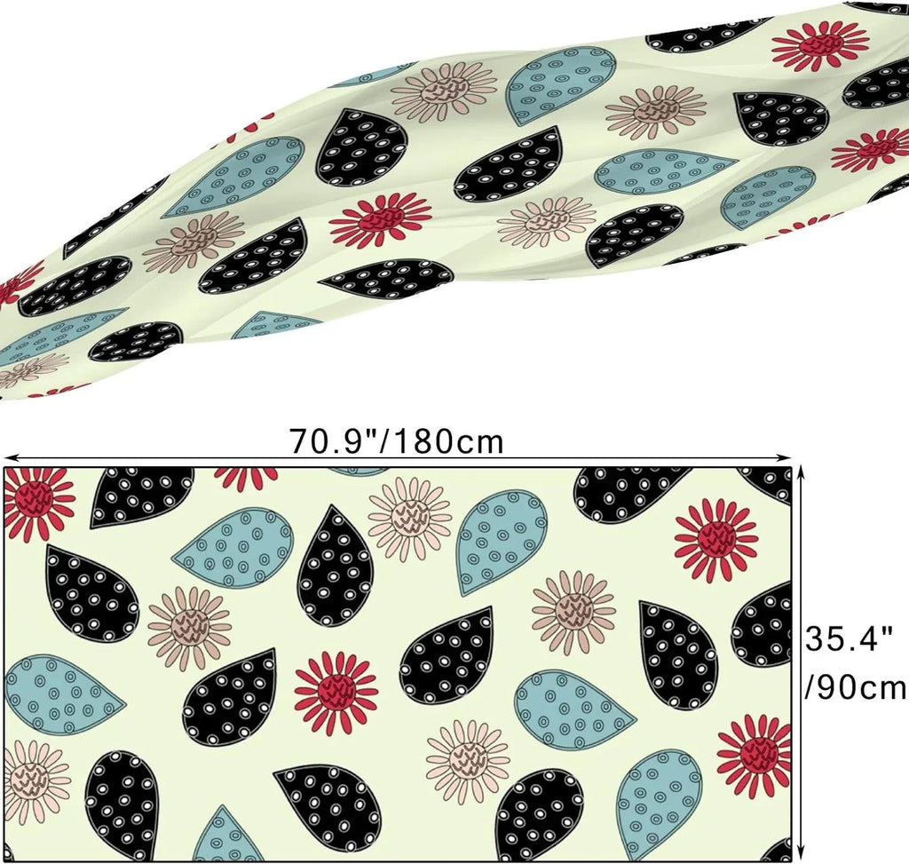 Scarf for Flower Doodles Shawl Long Girls Wrap Lightweight Scarves Women Silk Hyjoy Neck