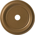 13 Canopies 1 PVC to x Medallion 22"OD Rush 1/2"ID up Traditional 1/2"P Ceiling Thermoformed Metallic (Fits Ekena Millwork x 3 Gold 1/2"),