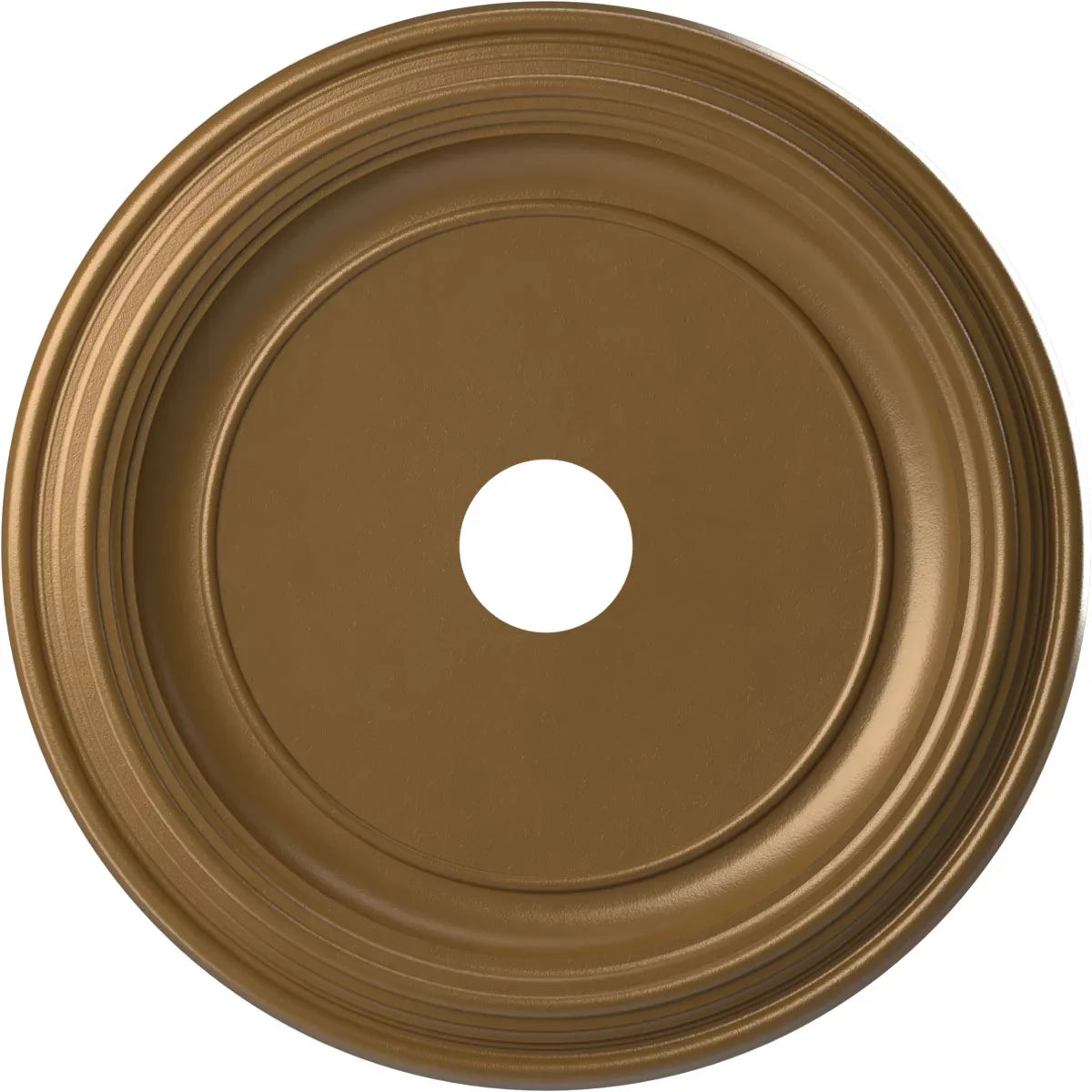 13 Canopies 1 PVC to x Medallion 22"OD Rush 1/2"ID up Traditional 1/2"P Ceiling Thermoformed Metallic (Fits Ekena Millwork x 3 Gold 1/2"),