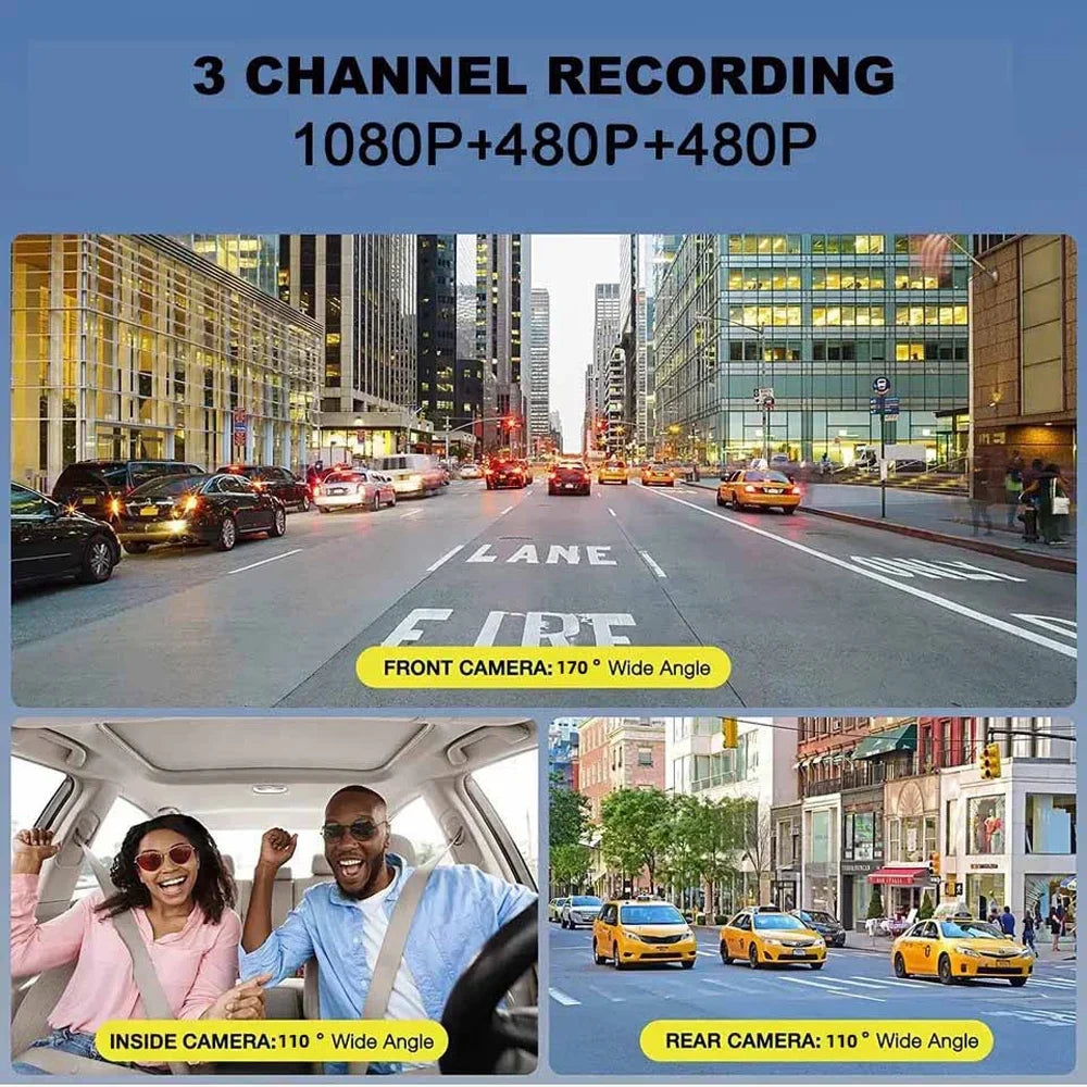 Recorder Interconnection Clear Video Car Recorder Rearview Wide Car Camera Mirror Car WIFI Dcenta Parking Cam Safety Angle Auto Dash Camcorder Driving Recording