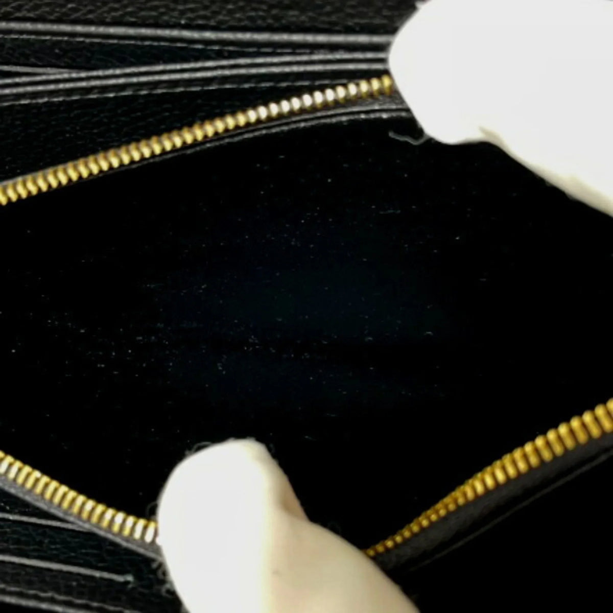 Empreinte Louis Long VUITTON Pre-Owned Zipper LOUIS Wallet (Good) Noir M61864 Vuitton Round Monogram Zippy LV