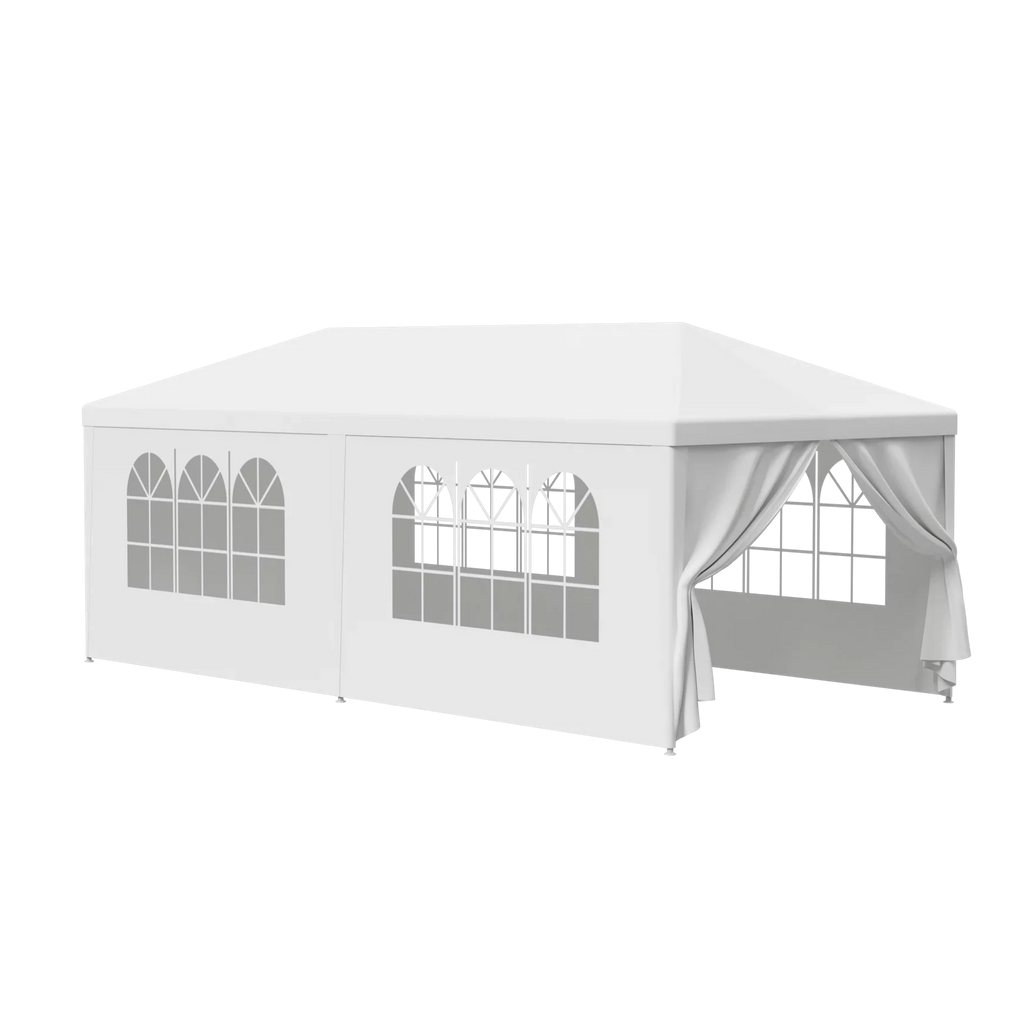8.00, Zeny 10'x20' White Tent with Gazebo Event Outdoor Walls, Party Canopy Pavilion Side Wedding Canopies 6