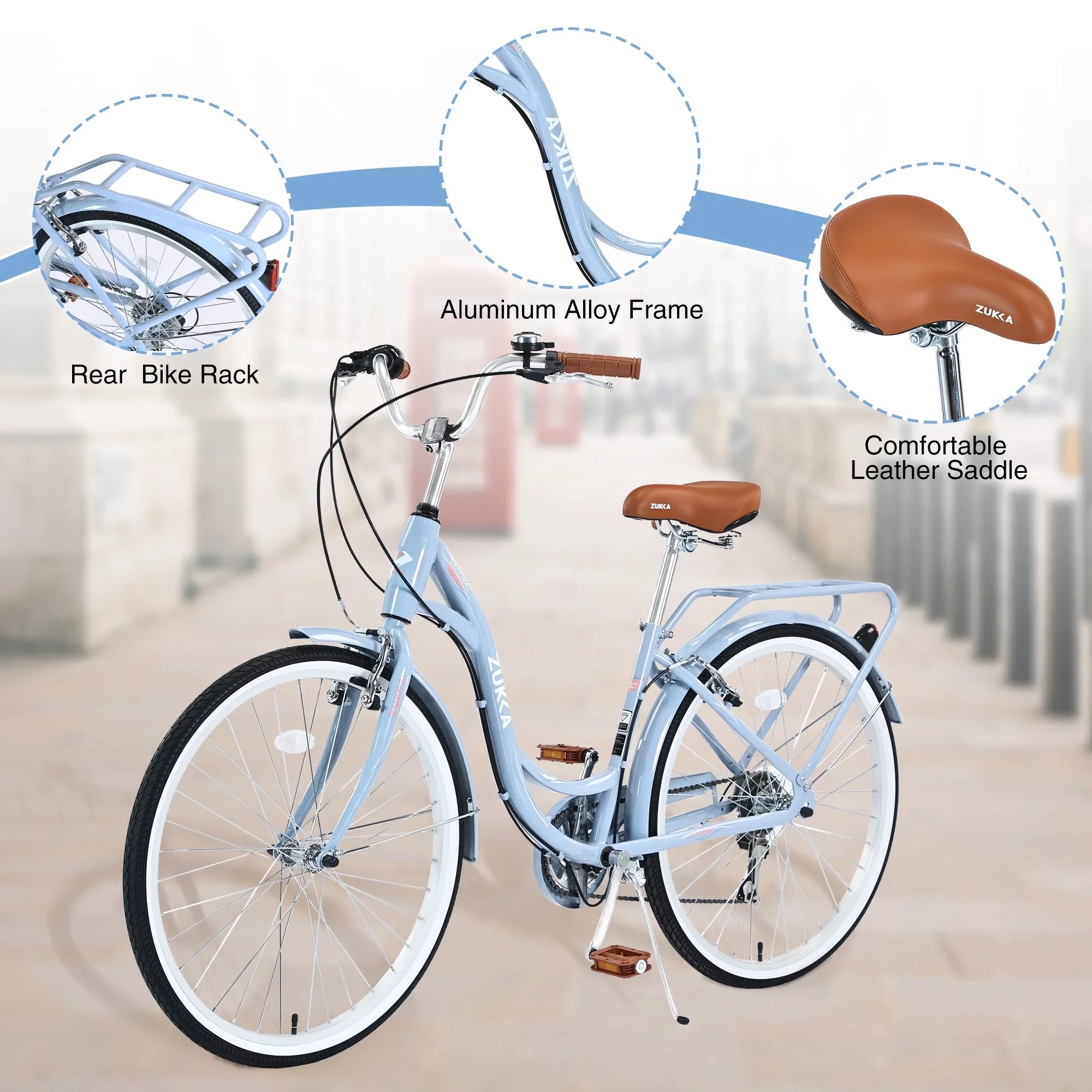 Blue Bike 7-Speed 26" Women, for Adult