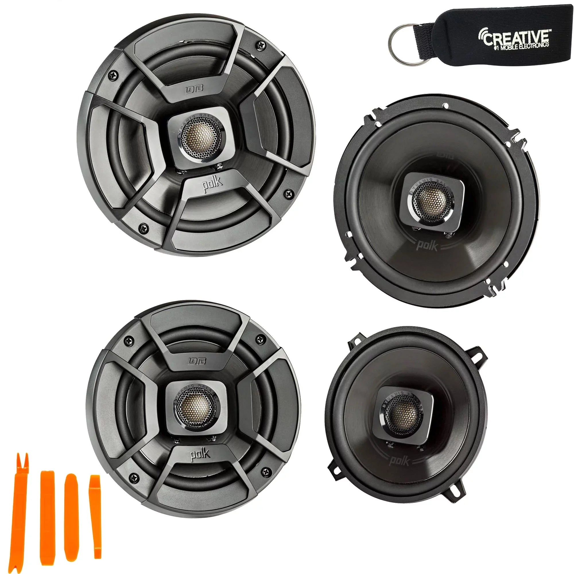 Polk Of DB652 Pair 5.25" 2 Bundle Pair - Pair A Audio Coaxial A and DB522 6.5" Speakers Of - Includes