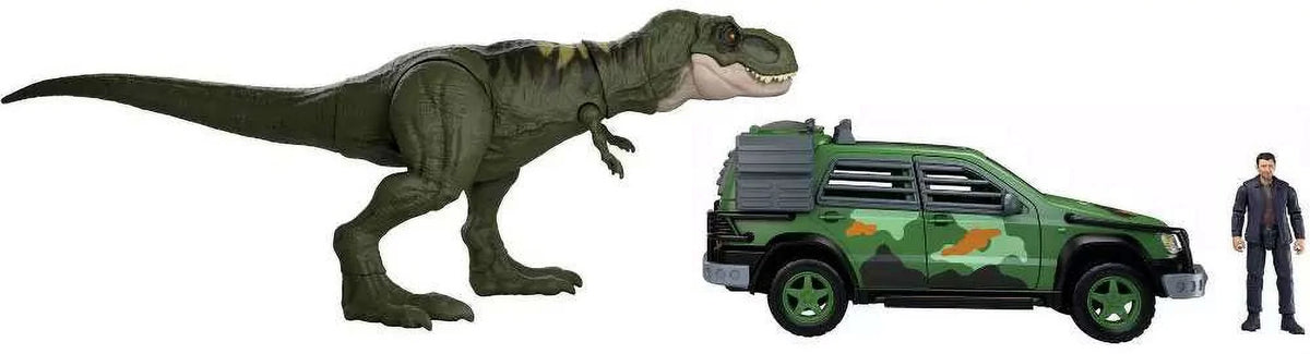 Toy Jurassic Box Rex Figure Tyrannosaurus Action Vehicle Ambush World New Legacy