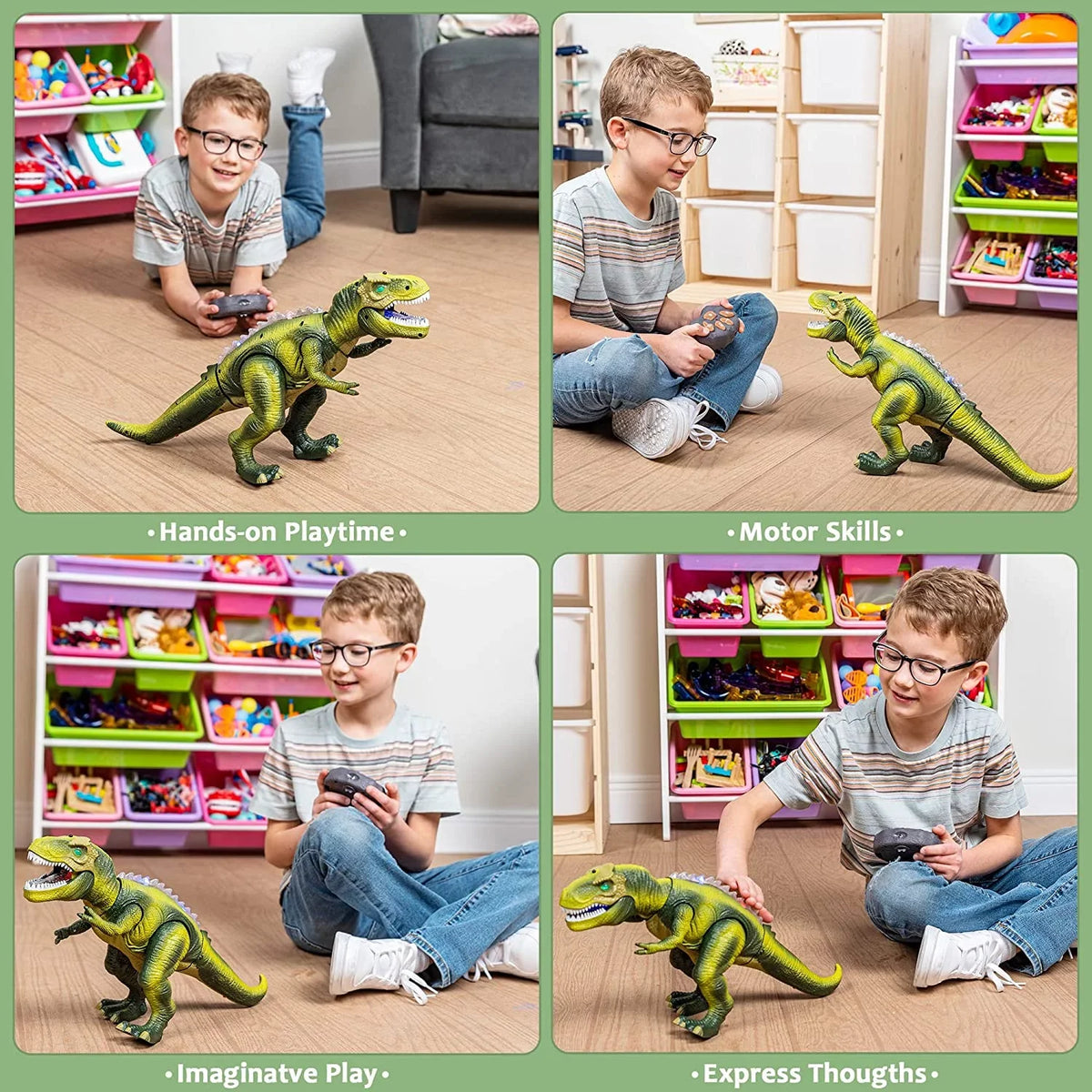 saur Toy for Steam Roaring Dancing Robot Boys Gift Girls,Green Toy,Electronic dinosaur for Walking T dinosaur Boys,Big and and Kids Rex Sound, Toy JOYIN saur dinosaur with Toy,Birthday Kids Light