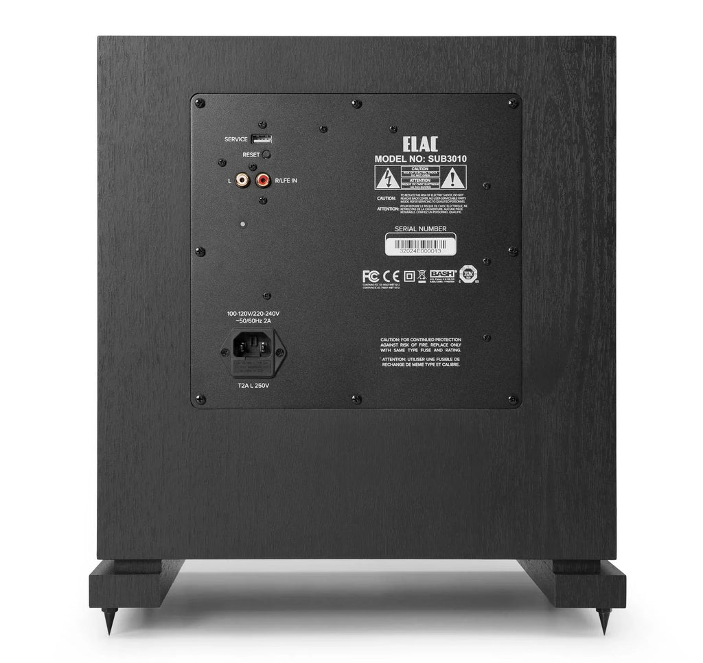 Watt SUB3010 Debut Powered 400 ELAC Subwoofer, Black 2.0