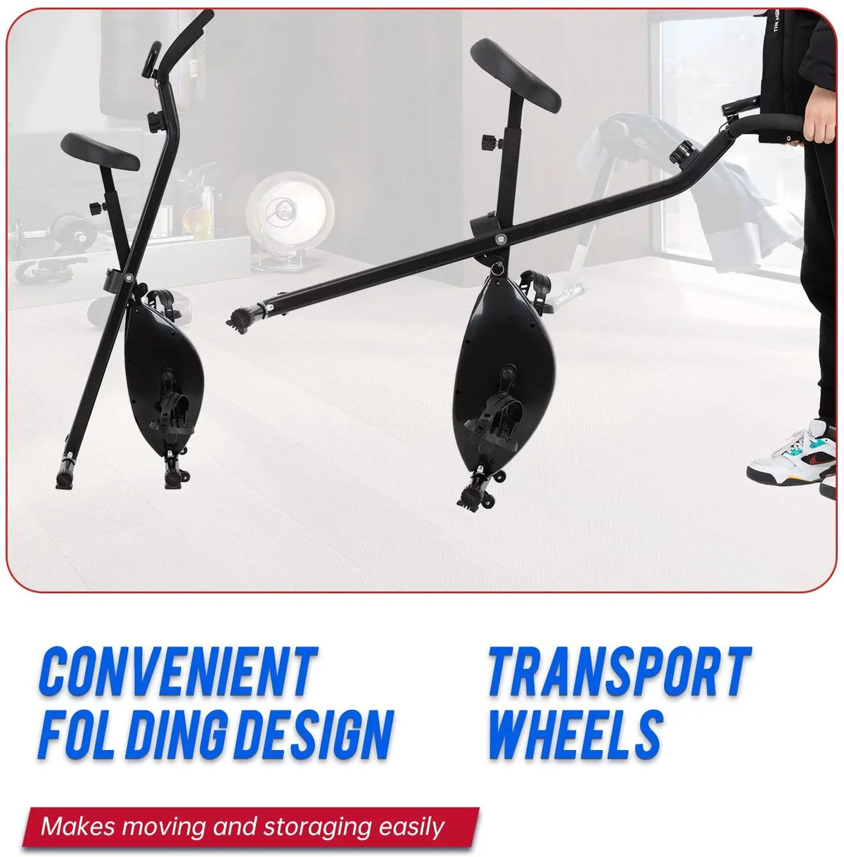 Stationary Magnetic Exercise Resistance Recumbent Levels FDW Exercise Indoor Bike with 8 of Bikes Foldable
