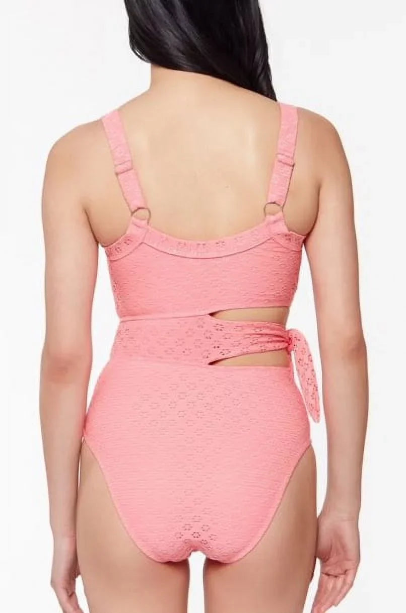 Cutout Solids Sweet Small US Jessica Tooth One-Piece Simpson FIZZ Swimsuit,