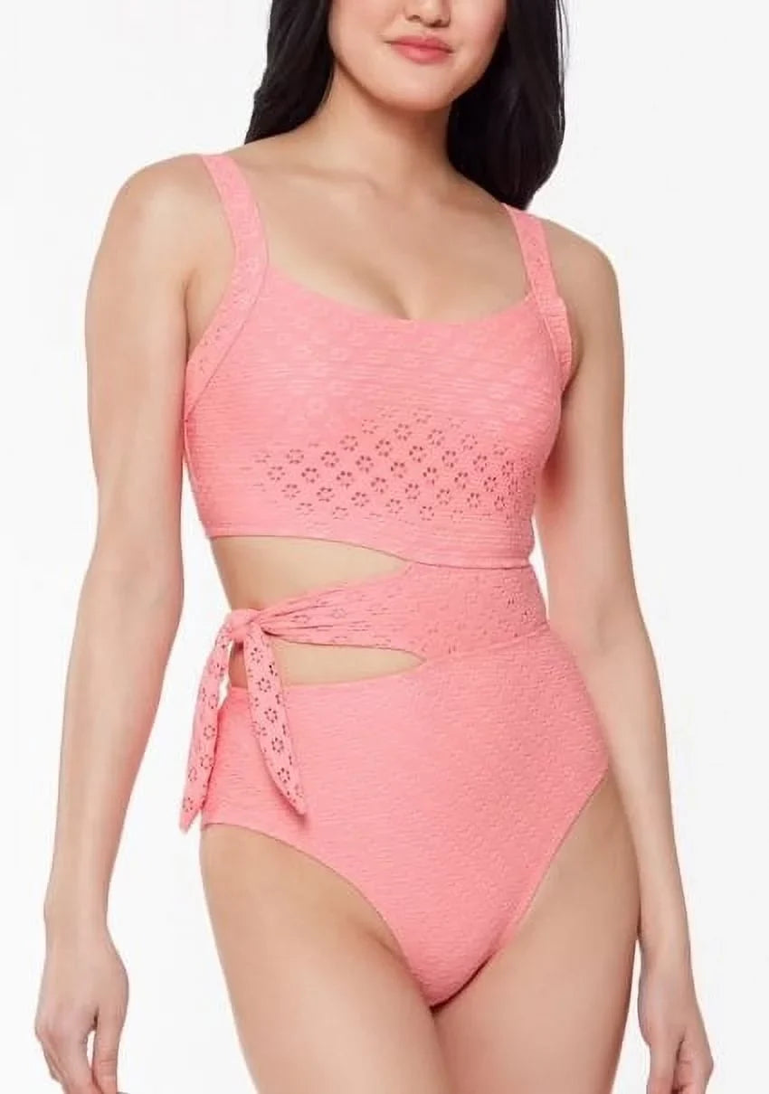 Cutout Solids Sweet Small US Jessica Tooth One-Piece Simpson FIZZ Swimsuit,