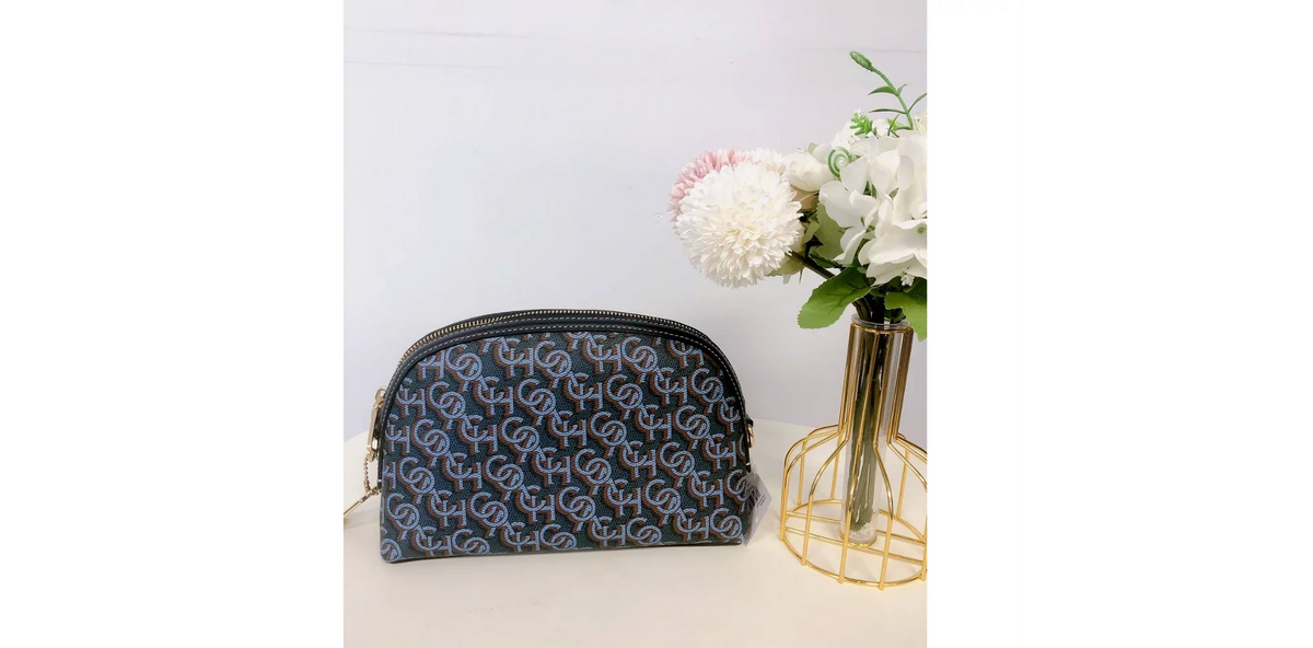 CF343 Coach Monogram Madi IN Print Navy Coach Crossbody With