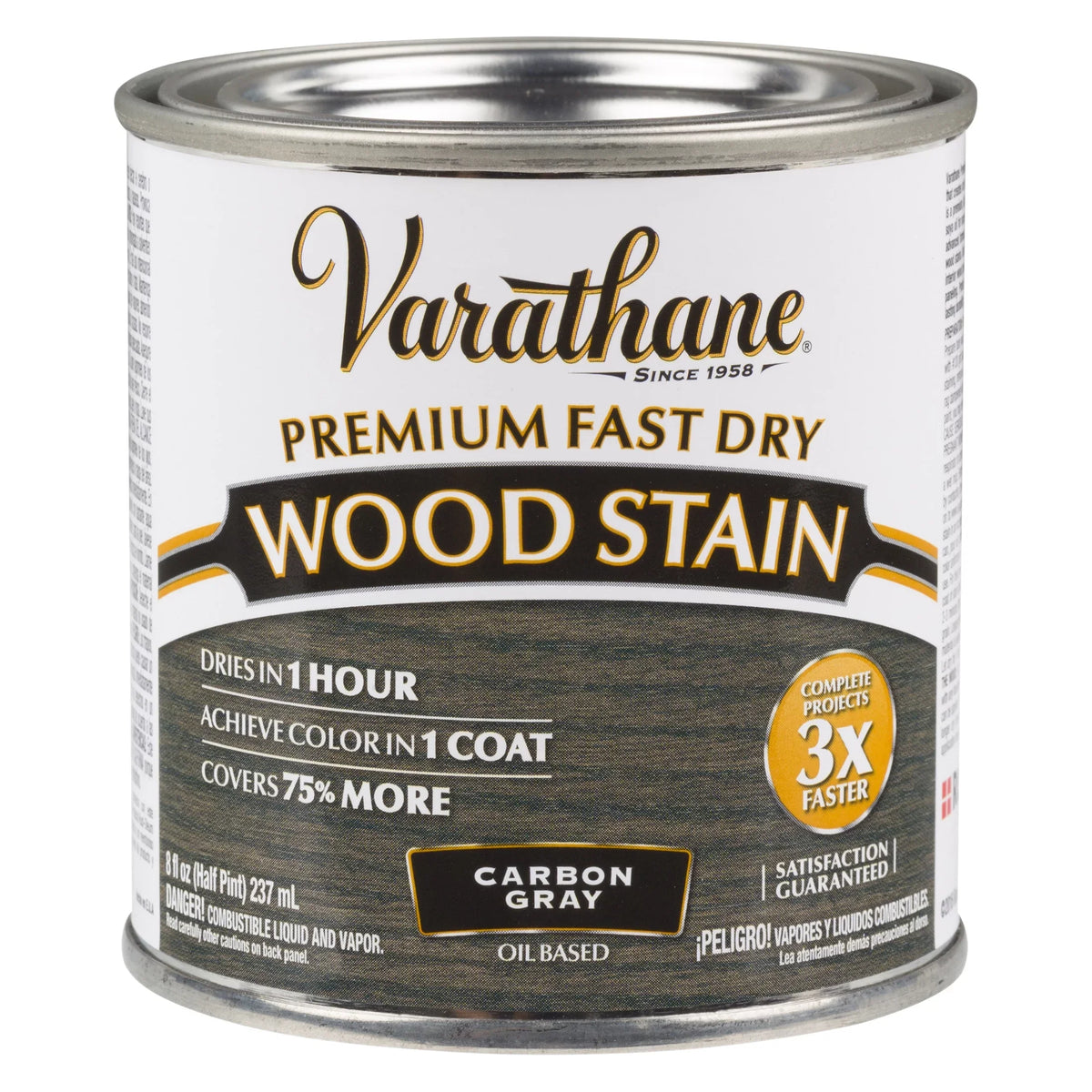 Pint, Dry Premium Varathane Wood Gray, Half Stain-307416, Pack Fast 4 Carbon