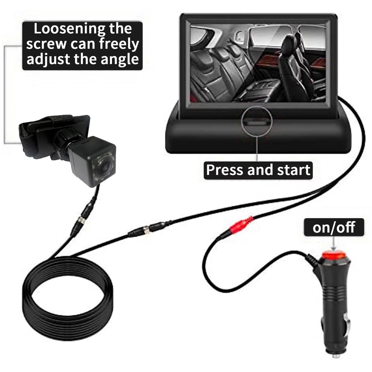 Car Radirus Rear Facing View Crystal Baby Camera, Vision, Infrared Clear Monitor with Seat Ideal for Night