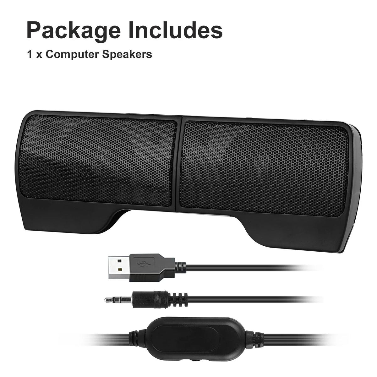 Mini Speakers Laptop External Computer USB Sound Soundbar Tablet Stereo Clip-on