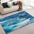 x Inches 63 Floor Non Yoga Ocean Wellsay Nursery Wave for Carpet Sea cm), Slip Dinning Wave Area x Sea Bedroom x Rug Mat 4' Ocean 160 Living / 120 Kitchen, Room Rug 5'(48