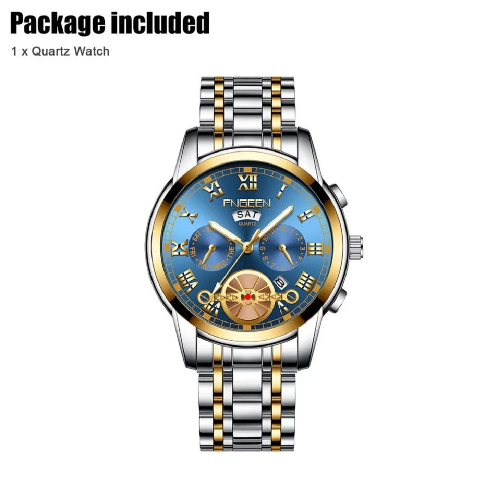 Tourbillon Business Analog Wristwatch Waterproof Quartz Mens Classic Watch Dial