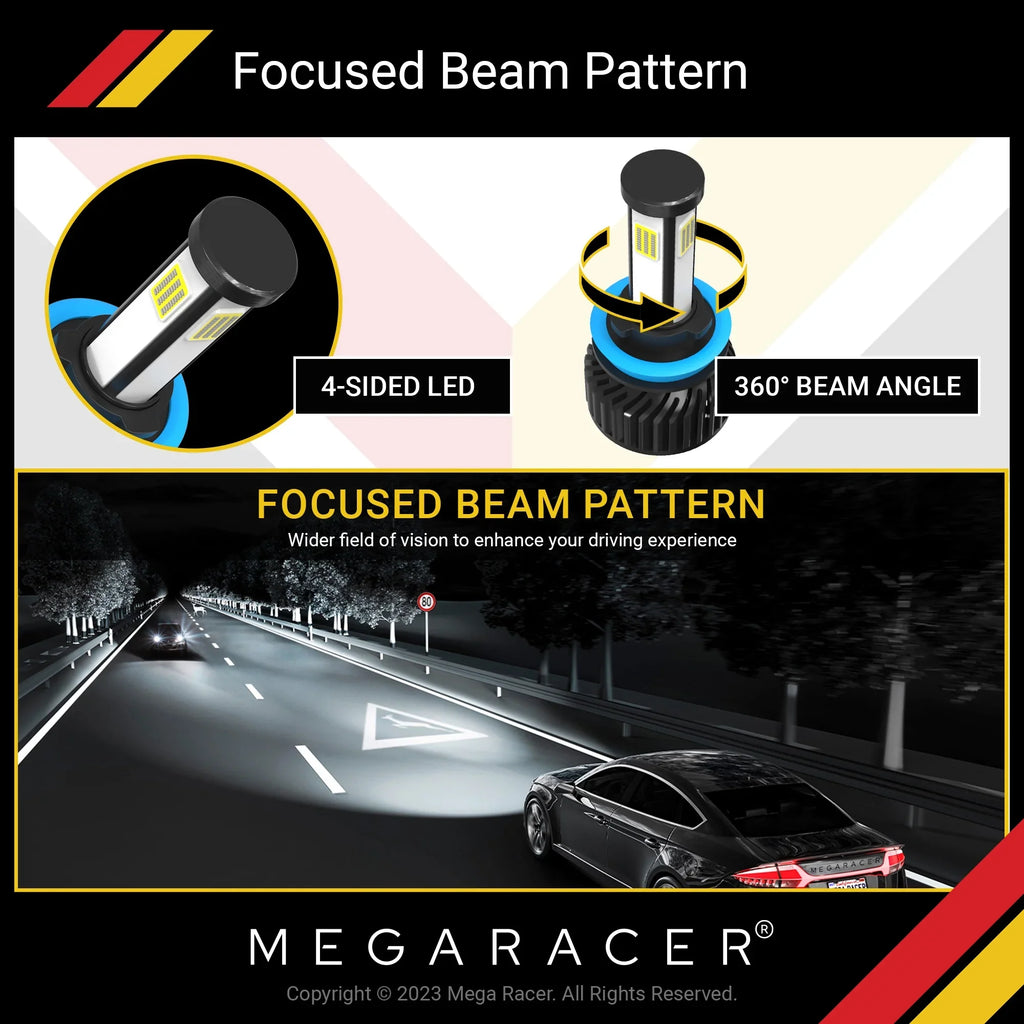Replacement White 60W Mega Gran 2015 4 Light H8 Headlight Diamond xDrive 428i Gran BMW 6000K H11 Automotive 12V 428i Coupe 15 Fog 16 xDrive 2016 BMW Racer H9 Sided Coupe 10000LM LED Bulbs