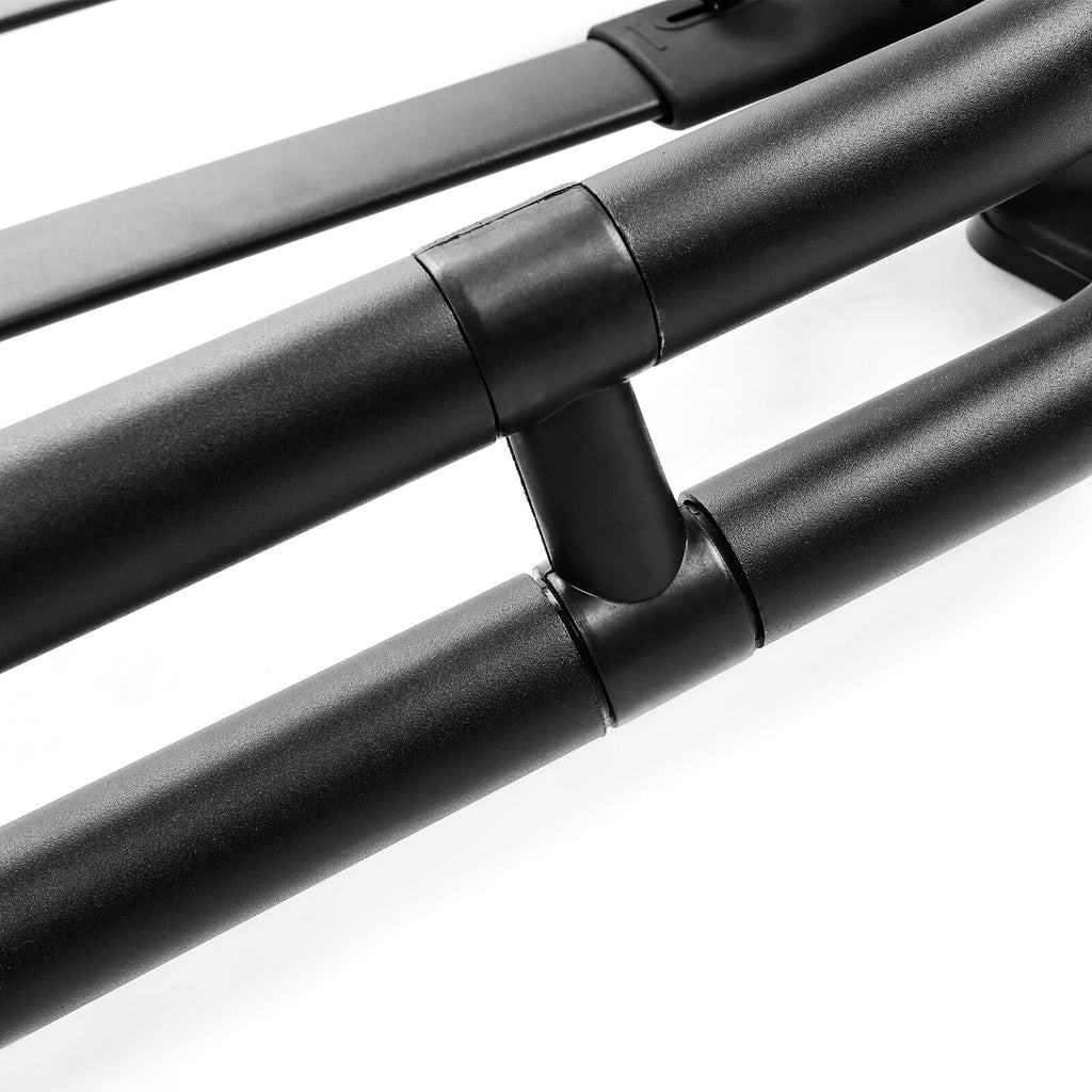 Compatible Rooftop Aluminum Coated 4Runner Luggage Powder Rack Extra 2010-2023 Cargo with Toyota Black Bar Basket Roof Carrier