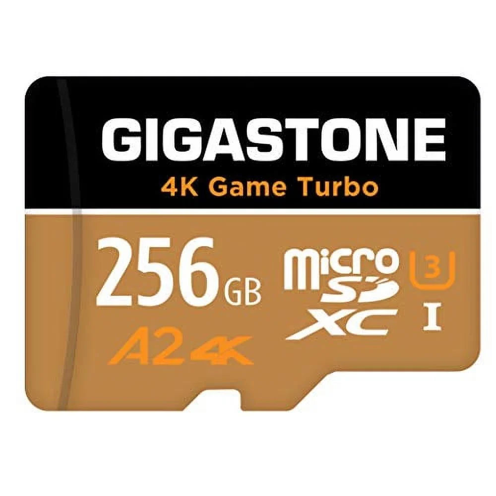 Cams, Game C10 R/W UHS-I Switch Run [5-Yrs A2 Dash Micro 4K Cameras, Go Memory 100/60MB/s SDXC Card, 256GB Turbo Free-Data-Recovery] U3 App Nintendo Pro Compatible, Gigastone