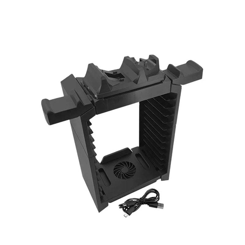 Vertical Organizer Charger PS4 Stand Fan Cooling Controller for
