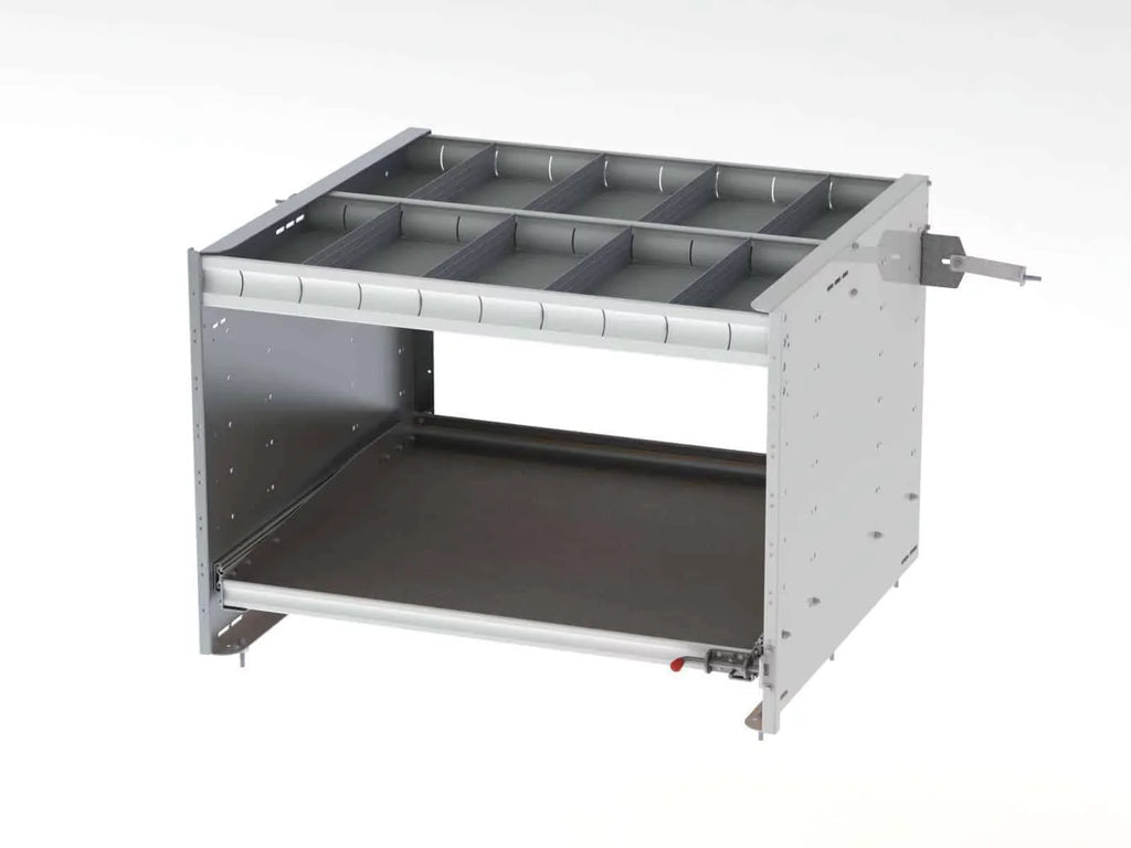 Shelf 30"h, Aluminum, Axess x with Tray / 1 x Drawer, 45"w 5032-1 38"d 1