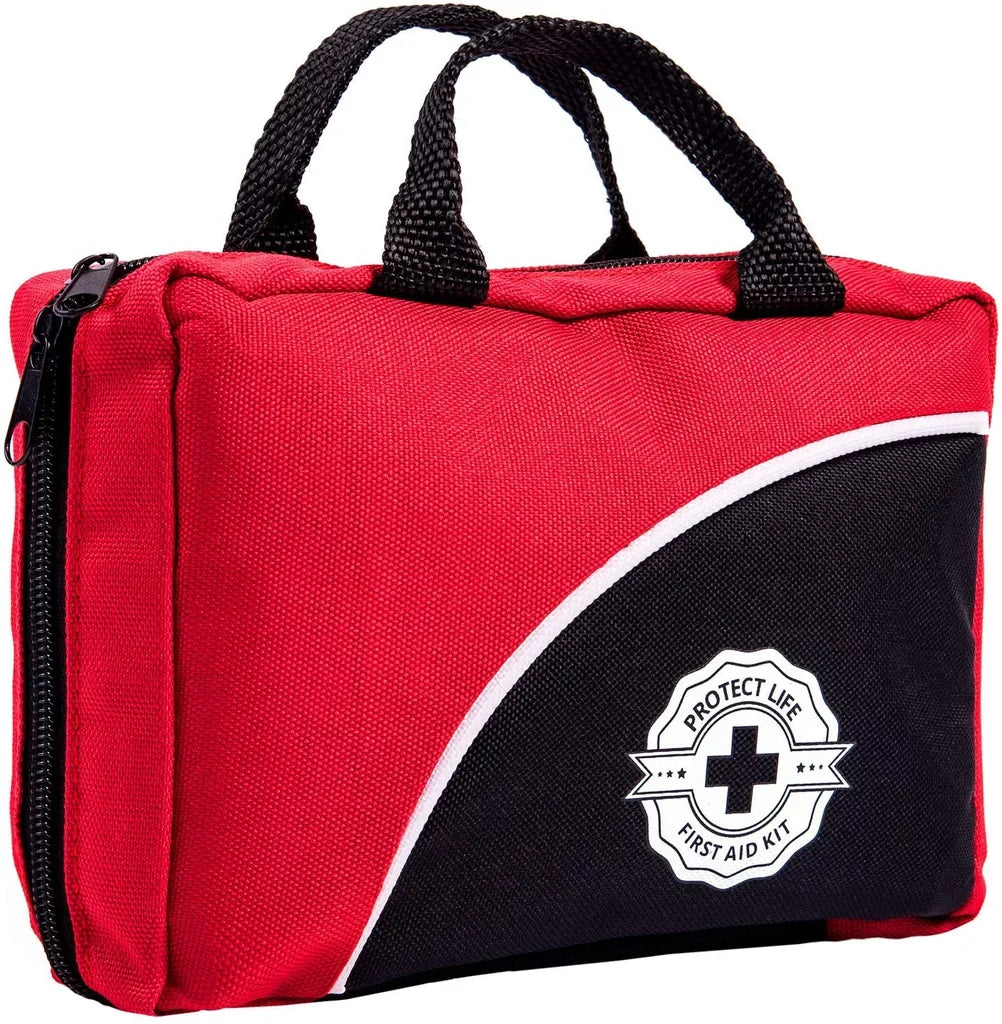 '- Emergency - Travel, | First Sports, Complete for 160 Home, stocked with Office, Car, Kit Piece Camping, Survival Supplies Fully Aid Bag Medical
