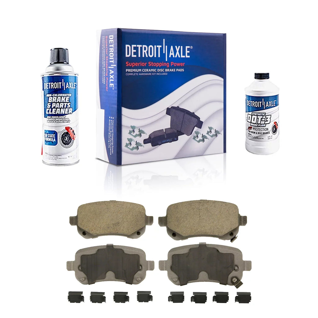 and Pads Brake Town & Dodge Ceramic Front Brake - Rear Rotors Replacement Detroit Brake Country & Calipers Disc for Kit Caravan, Axle 2008-2012 Grand Brake