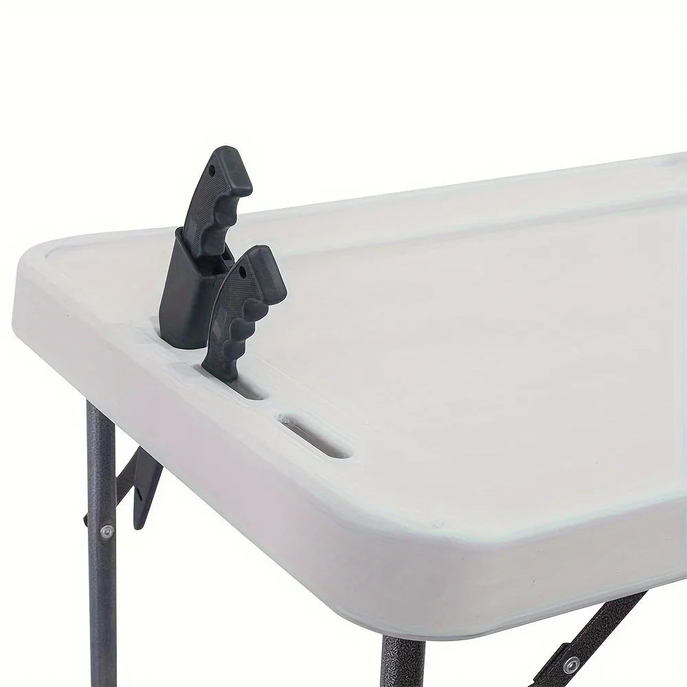Multifunctional Table Table,Outdoor Portable Folding Camping Gun Cleaning Picnic Faucet Picnic with & for Fish Fish Spray Table Garden,White Kitchen