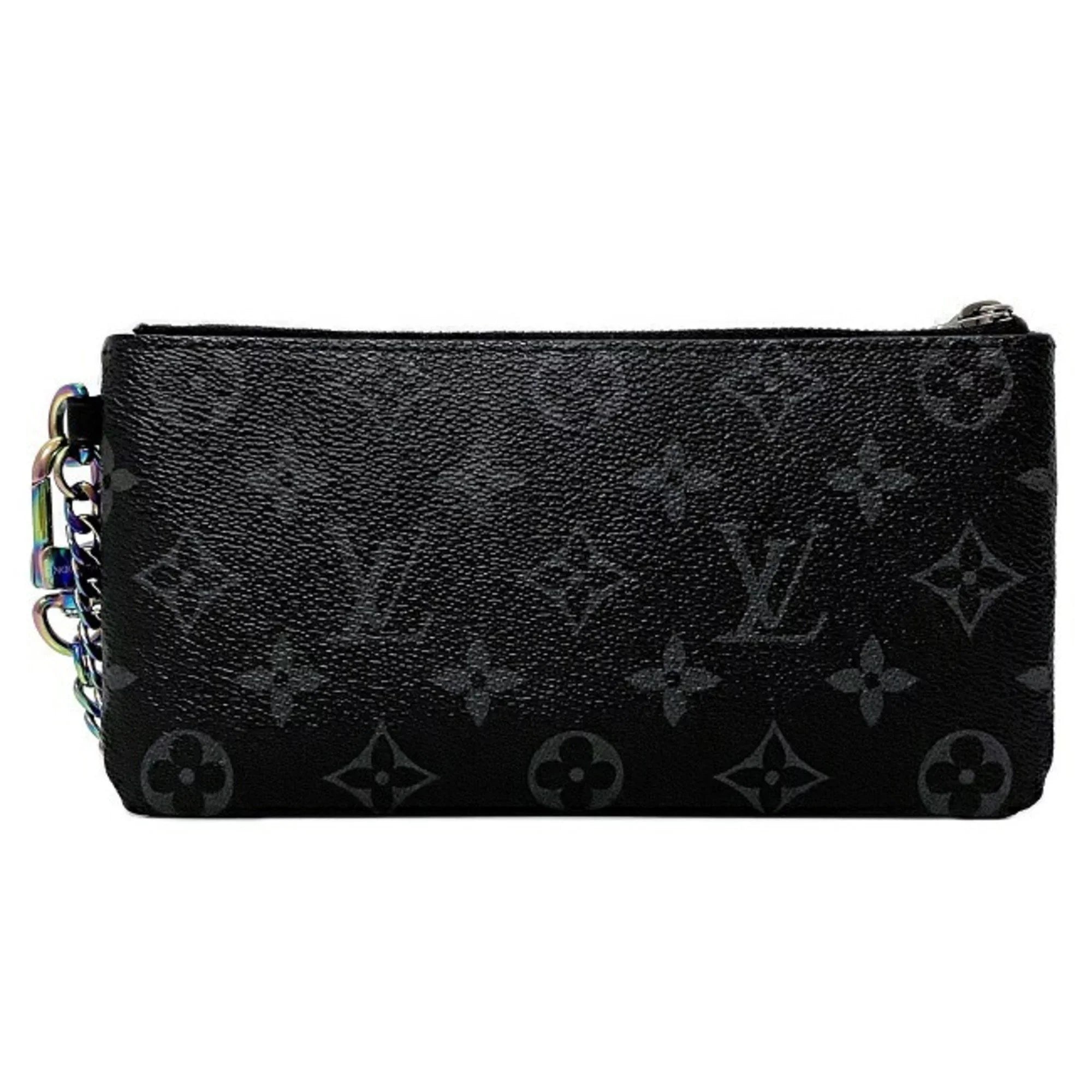 Pouch M64433 Vuitton Fragment Rainbow Fujiwara VUITTON Monogram Louis LOUIS iPhone Eclipse Black Gray Collaboration UB1137 Pre-Owned Flash (Good) Hiroshi