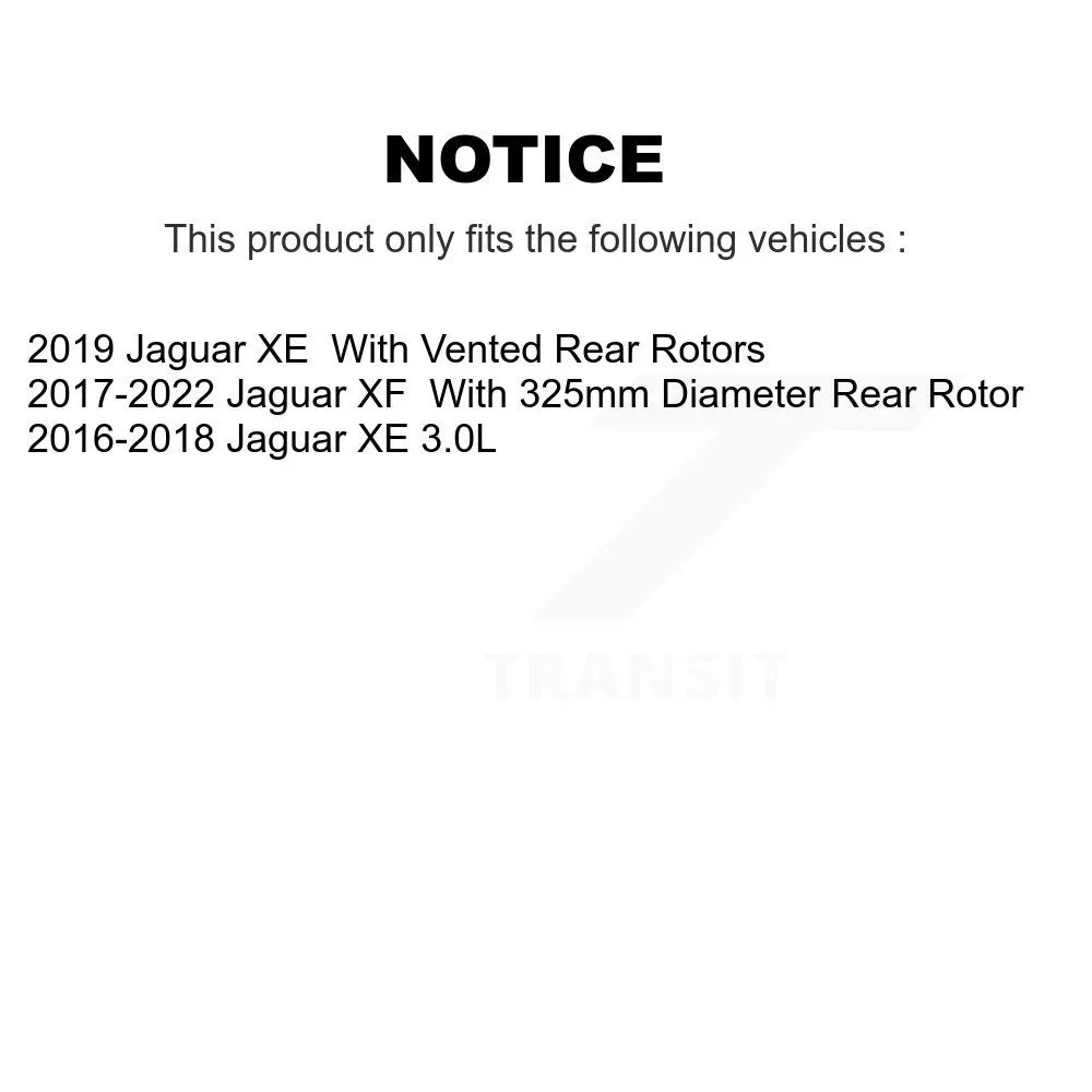 XF Rotors Ceramic Jaguar Kit Transit - Rear Brake Disc Pads Coated And For XE Auto KGC-102389