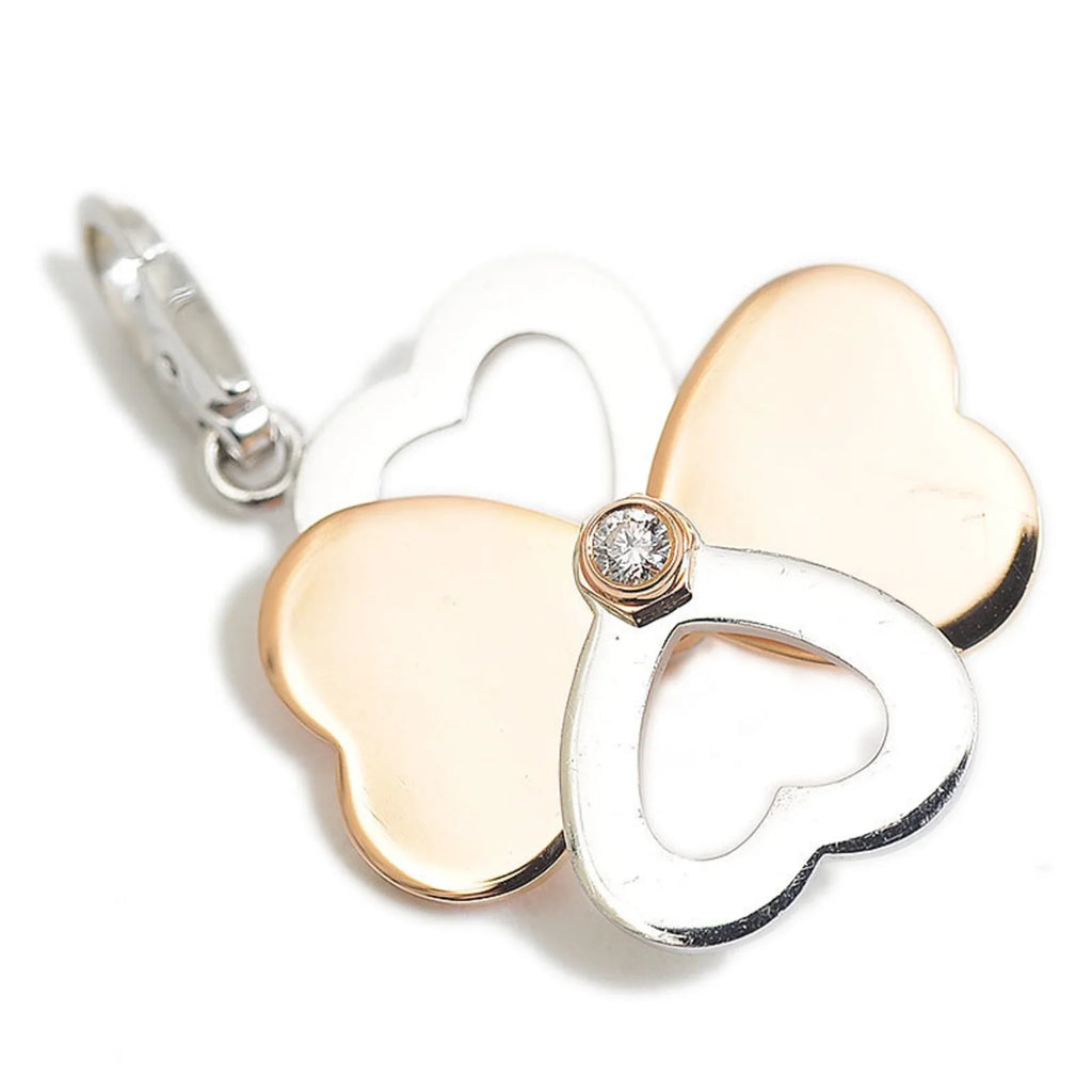 Diamond B3009000 Top Pendant K18WG/PG Cartier Clover Charm Pre-Owned (Good)